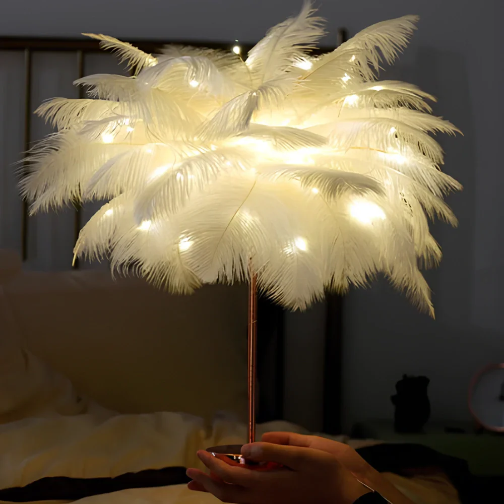 Atmospheric Feather Palm Tree Lamp - LumaPalm | Stornfield