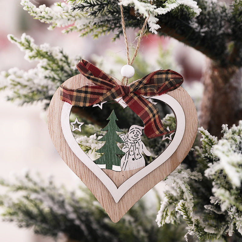 Festive Star-shaped Wooden Ornament