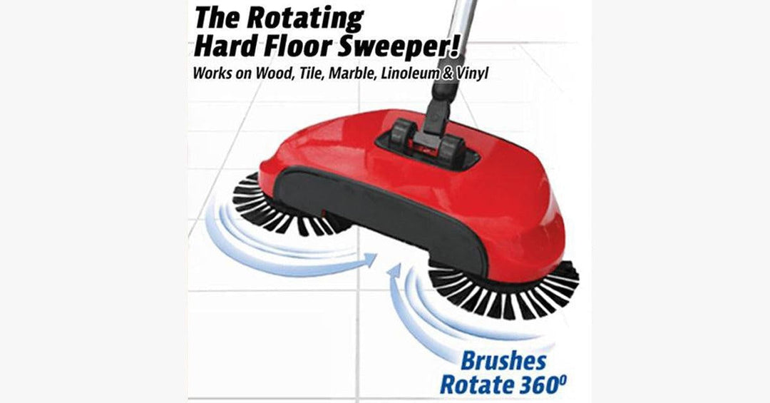 Modern Floor Sweeper with 360° Rotating Brushes | Stornfield
