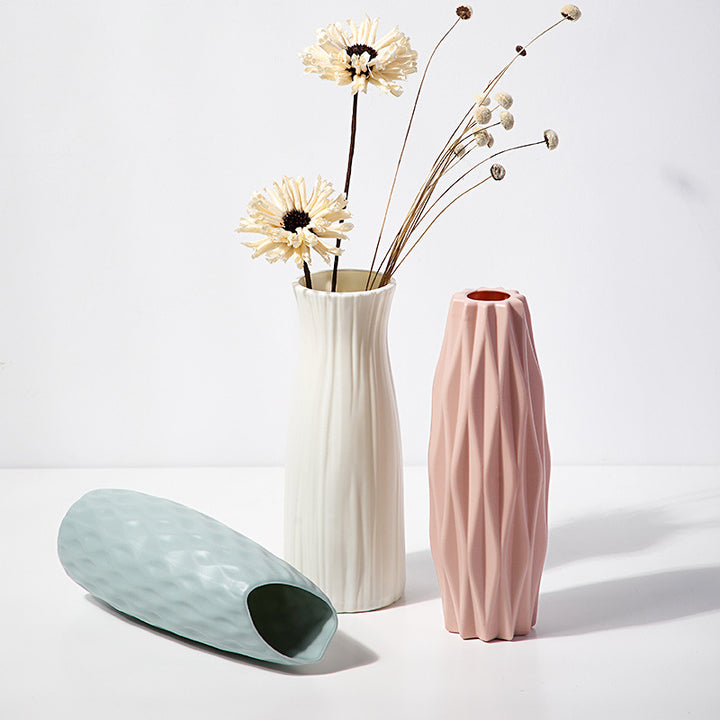 Textured Geometric Decorative Vase Stornfeild