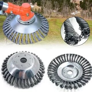 SteelTwist Weed Brush – 360° Trimmer Blade of Braided Steel (15 cm) | Stornfield