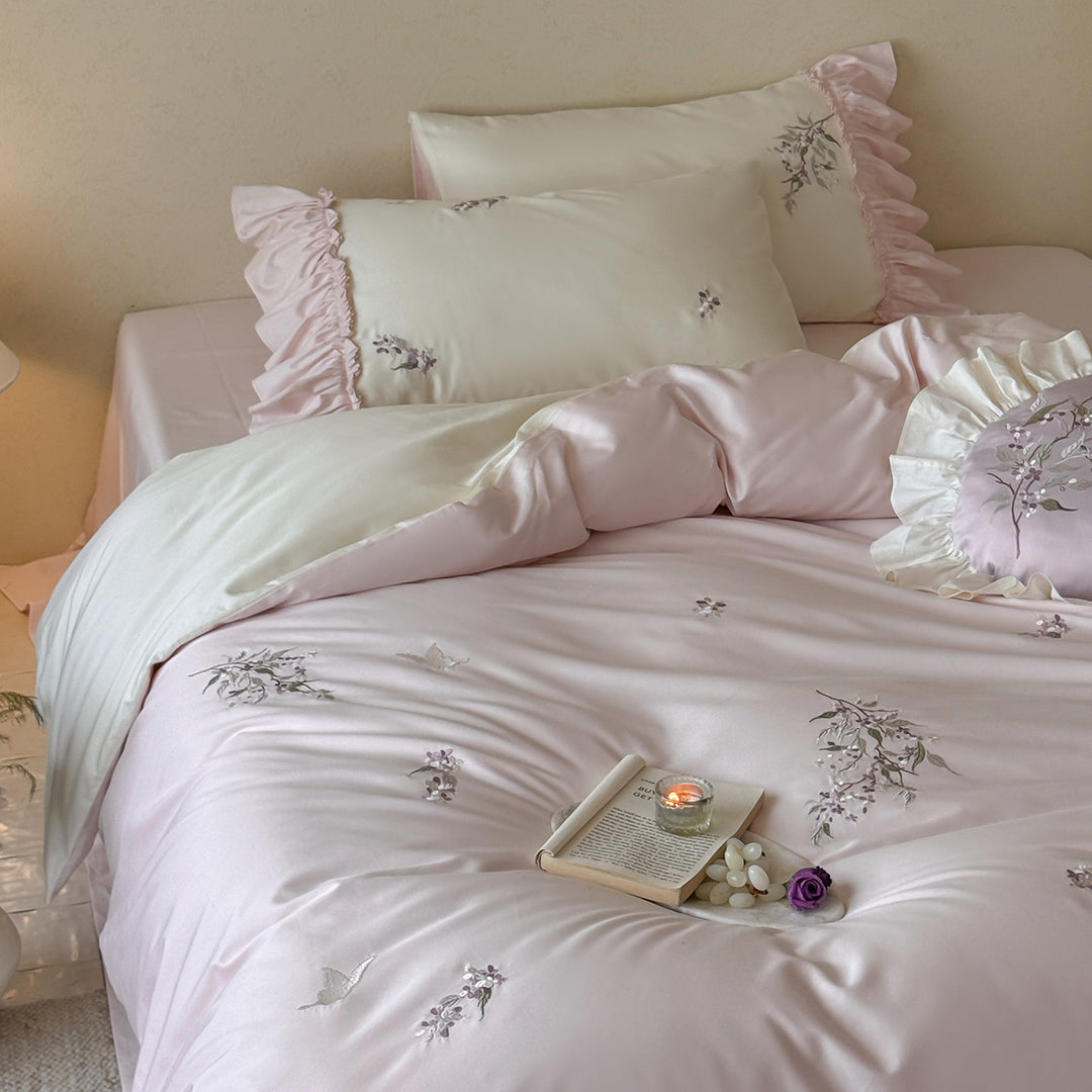 Bedding set made of long-staple cotton, French style