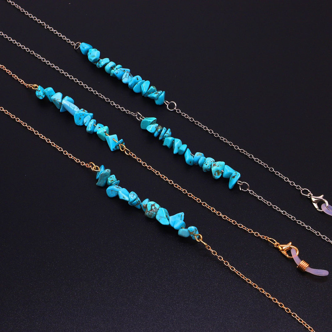 Stylish Eyewear Chain with Natural Stone Accents Stornfield