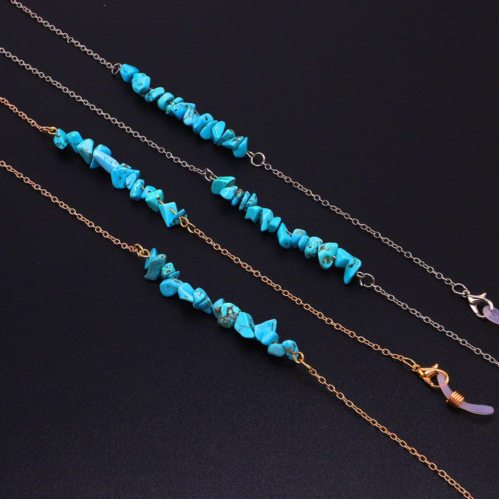 Stylish Eyewear Chain with Natural Stone Accents Stornfield