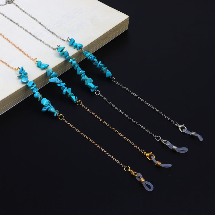 Stylish Eyewear Chain with Natural Stone Accents Stornfield