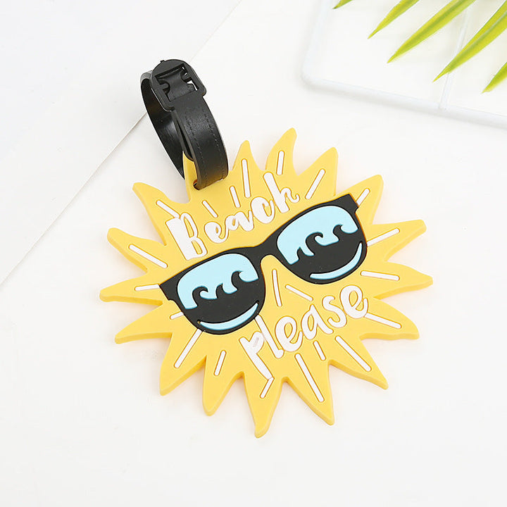 silicone novelty donut luggage tag with adjustable buckle strap and embossed sprinkle design Stornfield