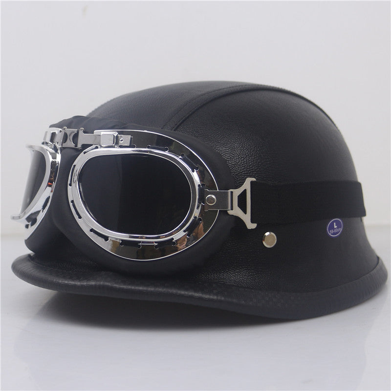 Vintage Leather Motorcycle Helmet Stornfield
