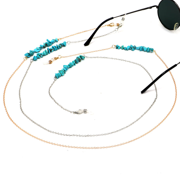 Stylish Eyewear Chain with Natural Stone Accents Stornfield