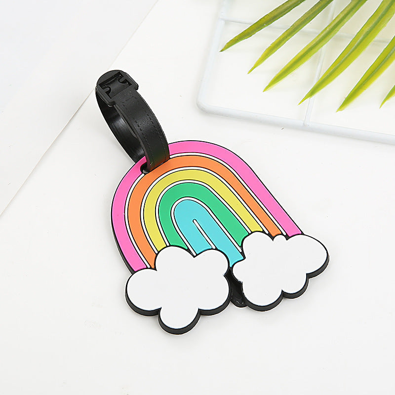 silicone novelty donut luggage tag with adjustable buckle strap and embossed sprinkle design Stornfield