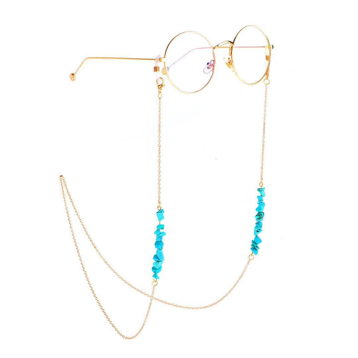 Stylish Eyewear Chain with Natural Stone Accents Stornfield