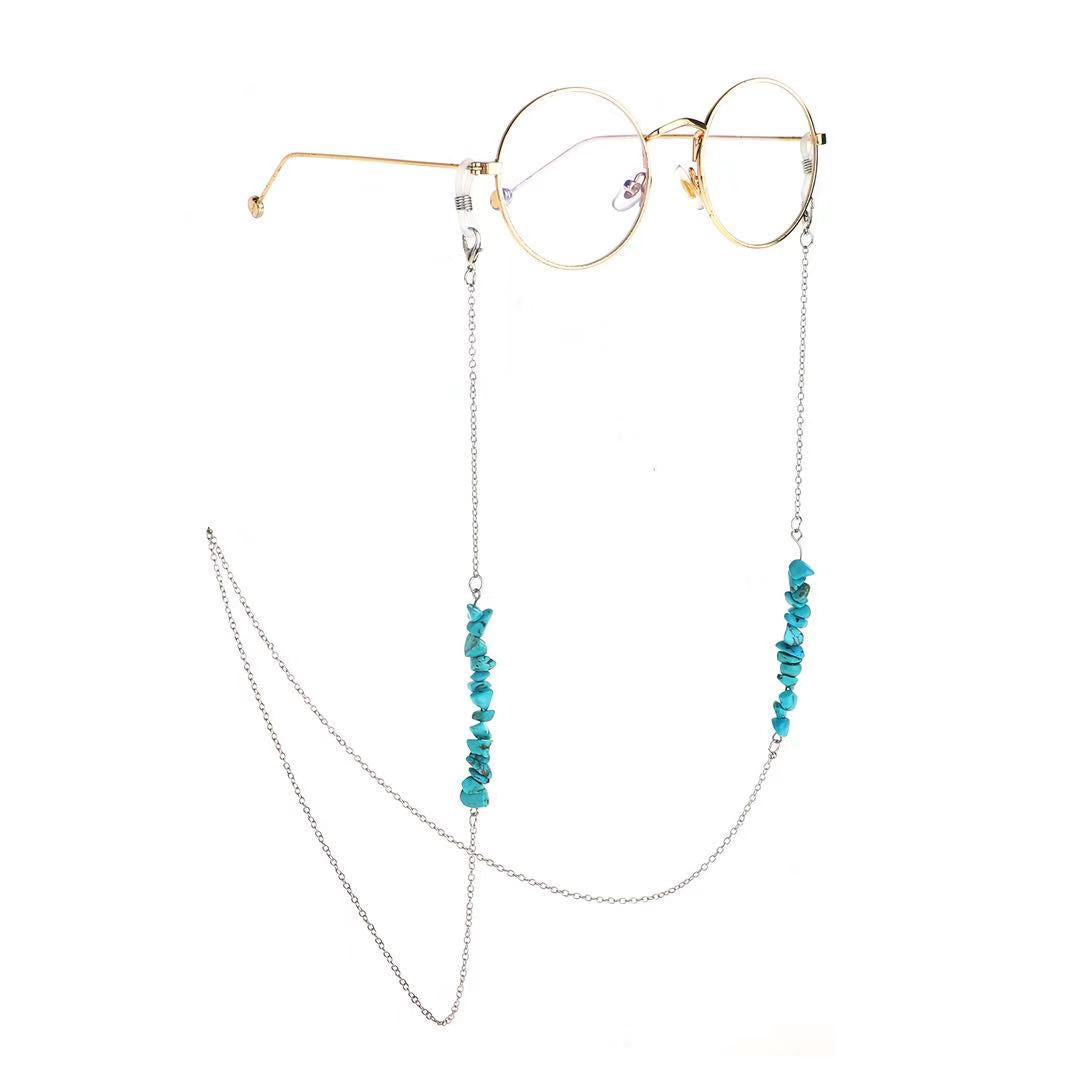 Stylish Eyewear Chain with Natural Stone Accents Stornfield