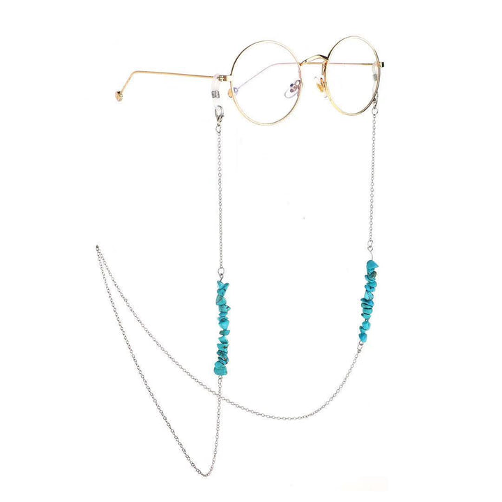 Stylish Eyewear Chain with Natural Stone Accents Stornfield