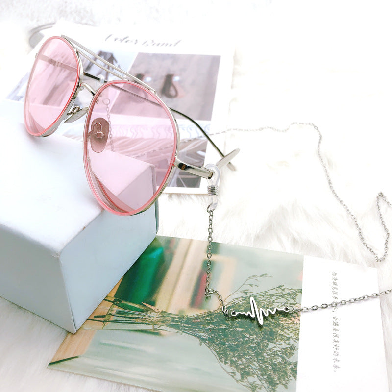 Trendy Heartbeat Design Eyewear Chain Stornfield