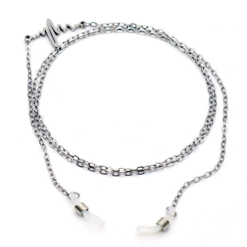 Trendy Heartbeat Design Eyewear Chain Stornfield