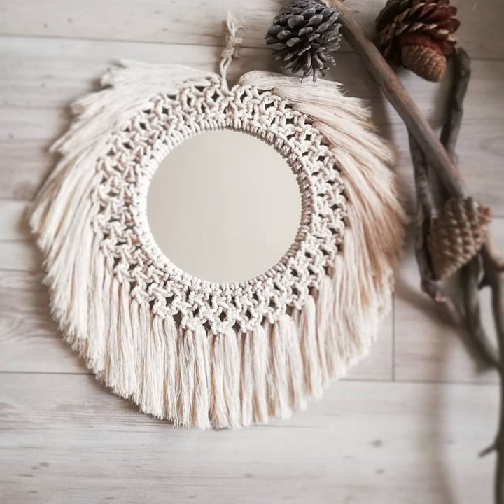 Decorative Macrame Wall Mirror Stornfield