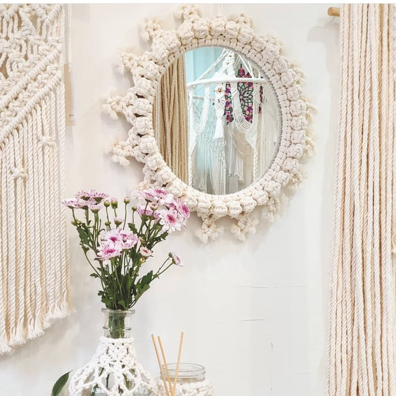 Decorative Macrame Wall Mirror Stornfield