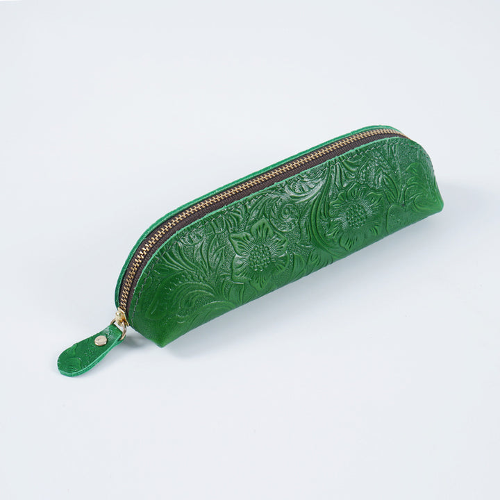 Premium Leather Zippered Pencil Case