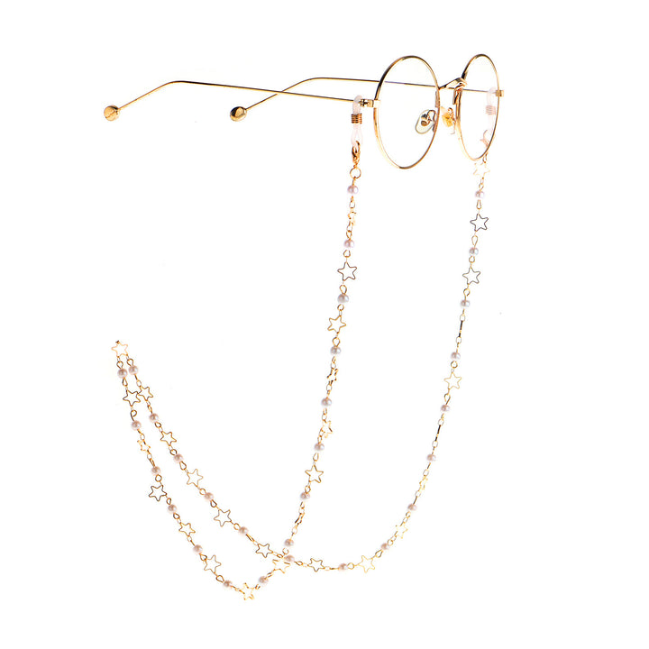 Pearl and Metal Eyewear Holder Chain Stornfield