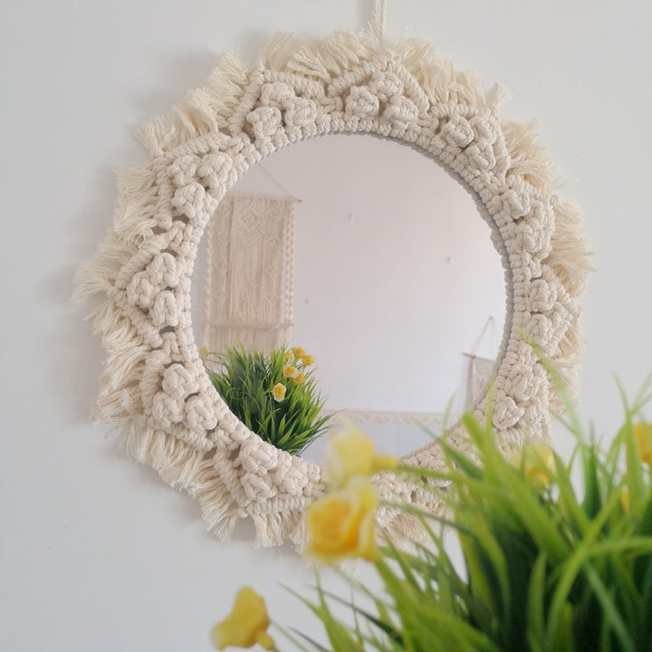 Decorative Macrame Wall Mirror Stornfield
