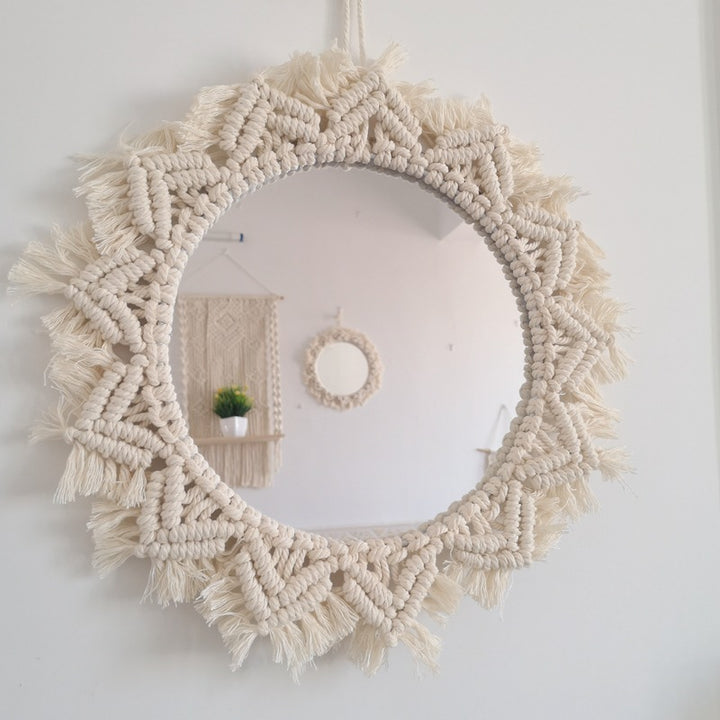 Decorative Macrame Wall Mirror Stornfield