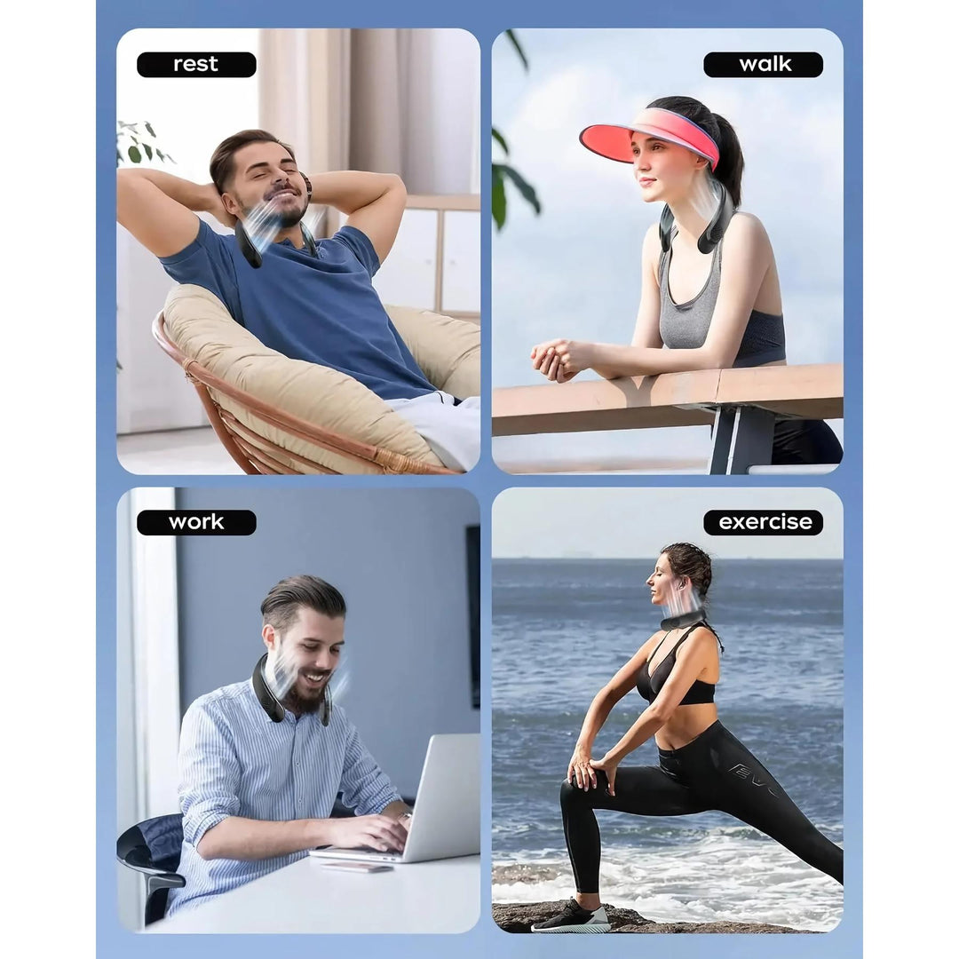 Portable Neck Fan with Rechargeable Cooling for Outdoor Sports | Stornfield