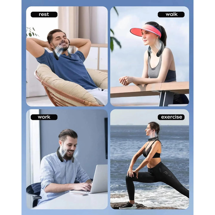 Portable Neck Fan with Rechargeable Cooling for Outdoor Sports | Stornfield