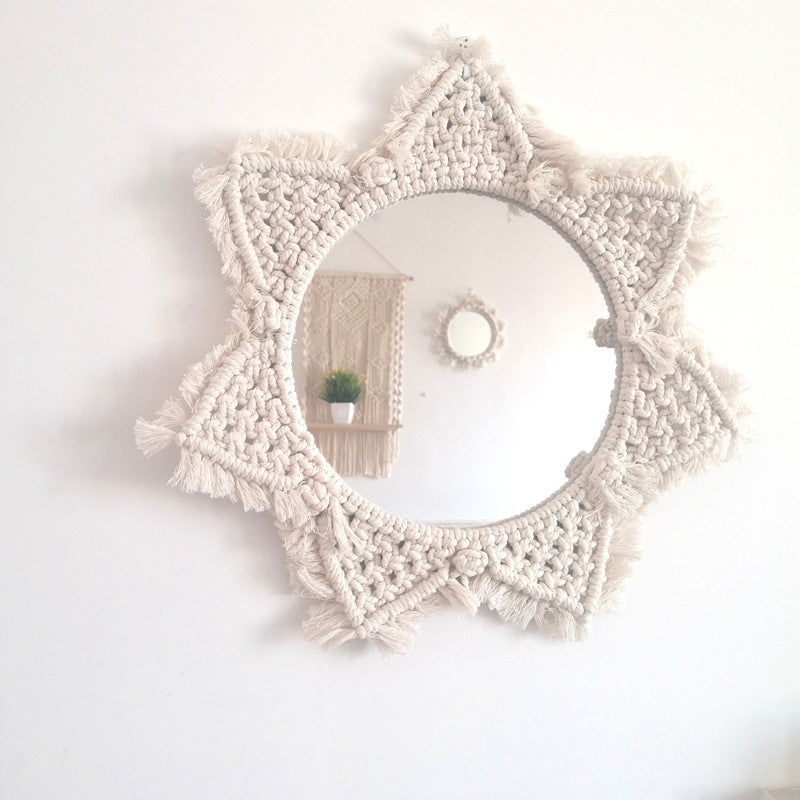 Decorative Macrame Wall Mirror Stornfield