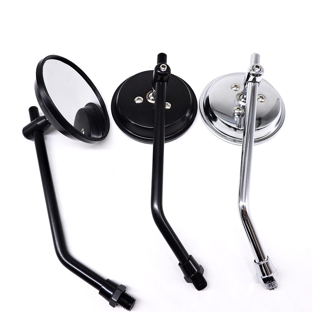 adjustable chrome motorcycle handlebar rearview mirrors with universal clamp mounts Stornfield