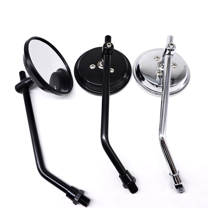 adjustable chrome motorcycle handlebar rearview mirrors with universal clamp mounts Stornfield