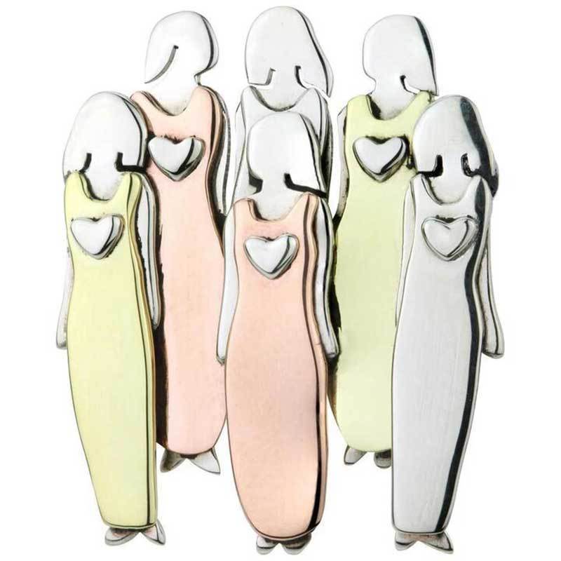 Charming Couple Figurine Brooch Stornfield
