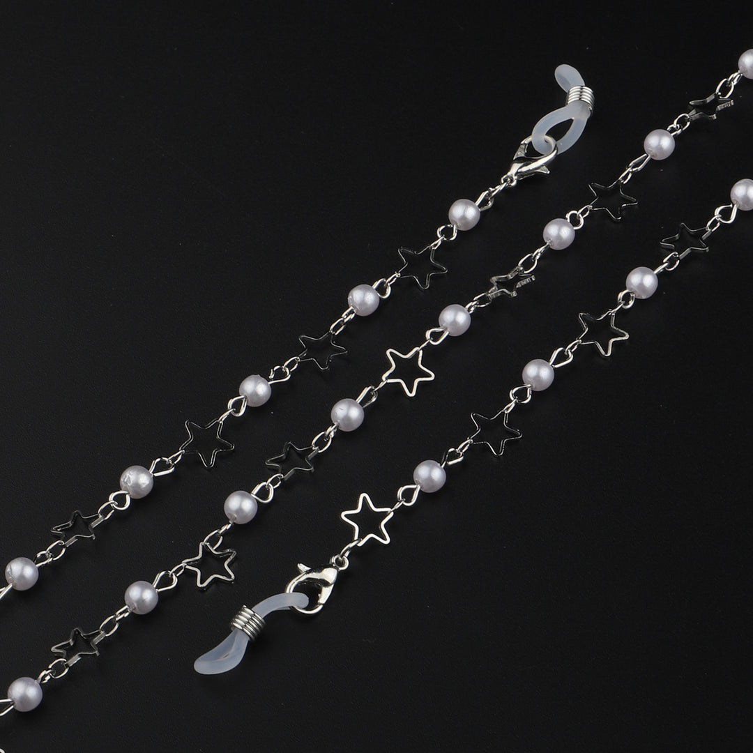 Pearl and Metal Eyewear Holder Chain Stornfield