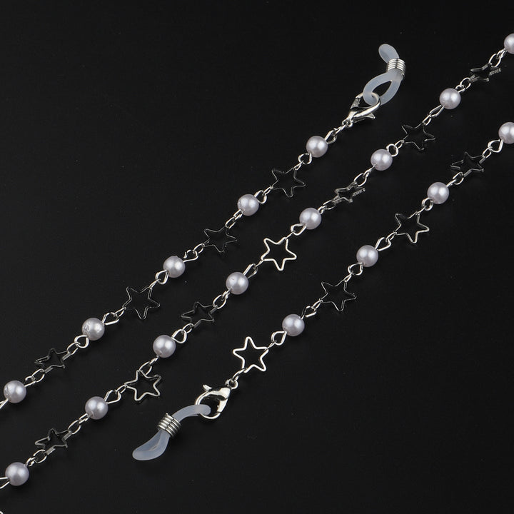 Pearl and Metal Eyewear Holder Chain Stornfield