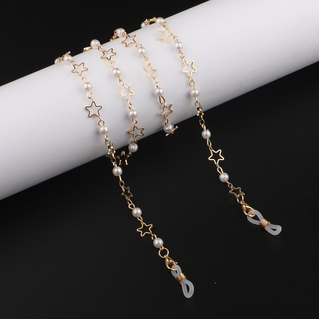 Pearl and Metal Eyewear Holder Chain Stornfield
