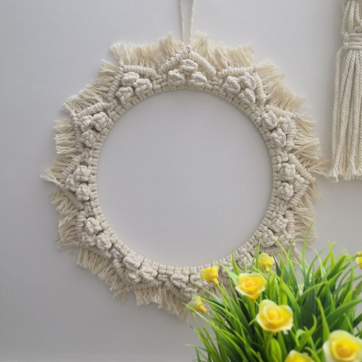 Decorative Macrame Wall Mirror Stornfield