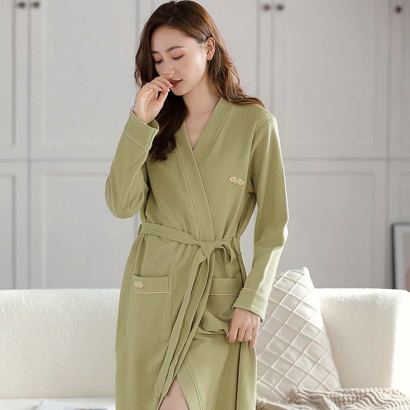 Coral fleece bathrobe for ladies