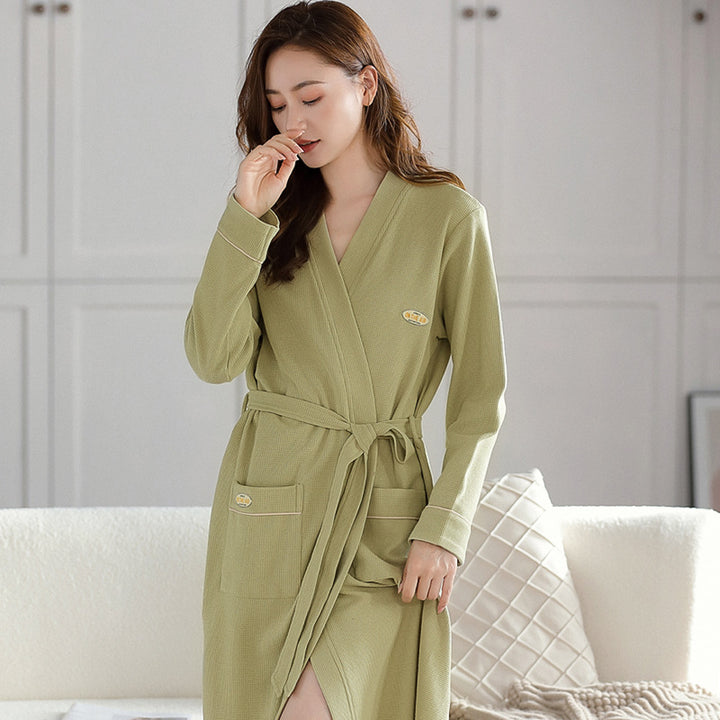 Coral fleece bathrobe for ladies