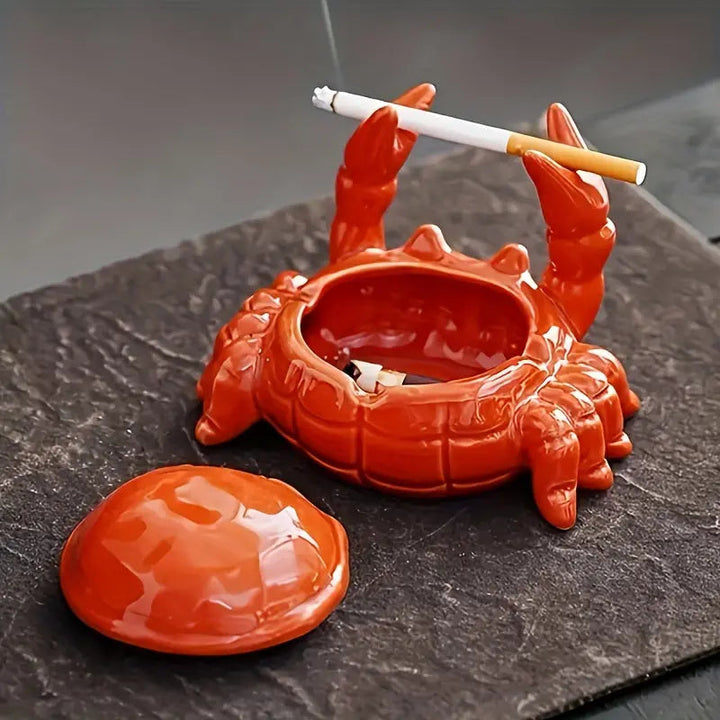 CrabbySmoke – Unique Crab-Shaped Ashtray with Stornfield Lid