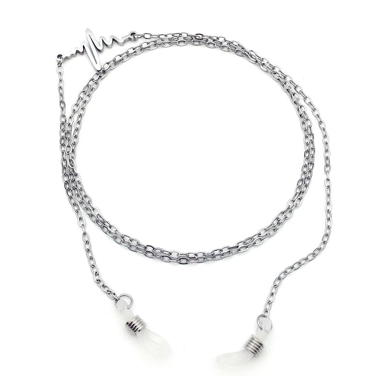 Trendy Heartbeat Design Eyewear Chain Stornfield