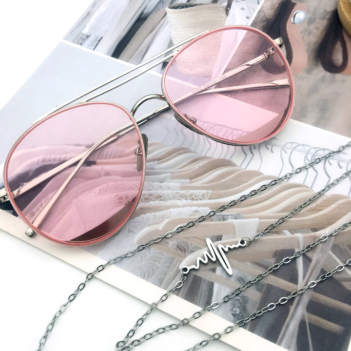 Trendy Heartbeat Design Eyewear Chain Stornfield