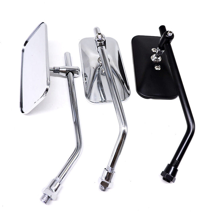 adjustable chrome motorcycle handlebar rearview mirrors with universal clamp mounts Stornfield