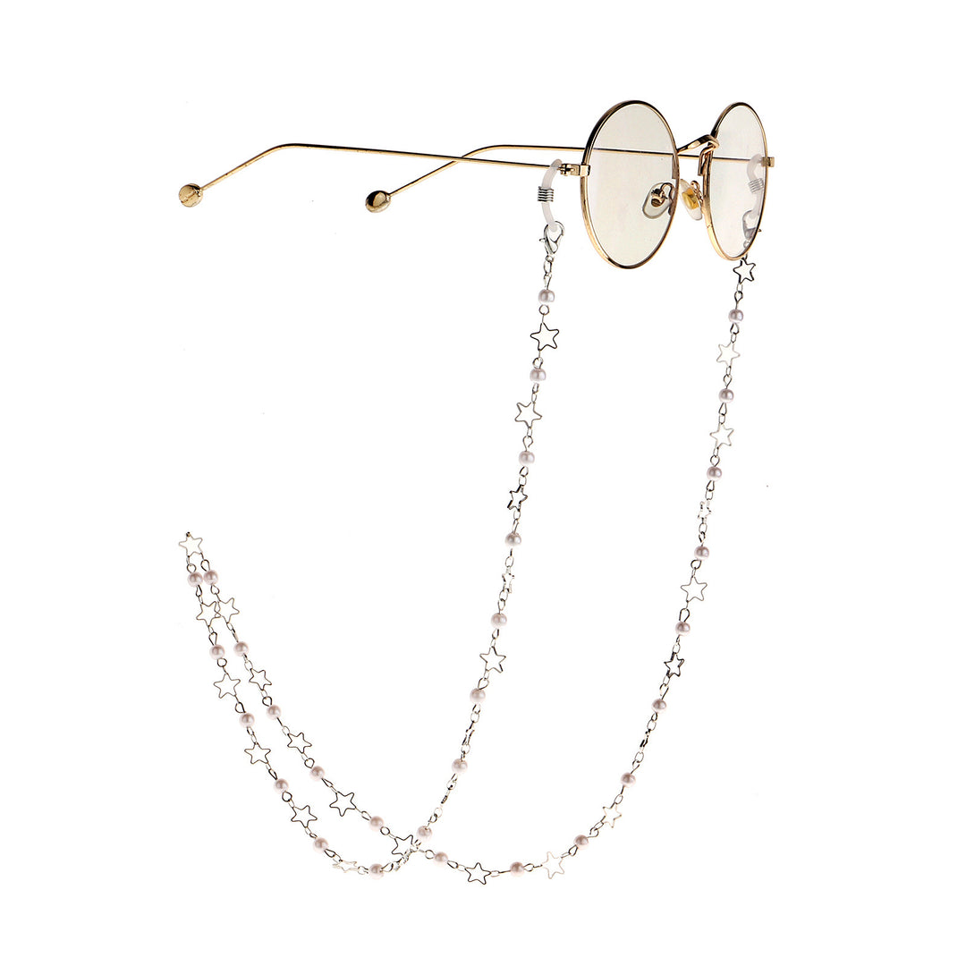 Pearl and Metal Eyewear Holder Chain Stornfield