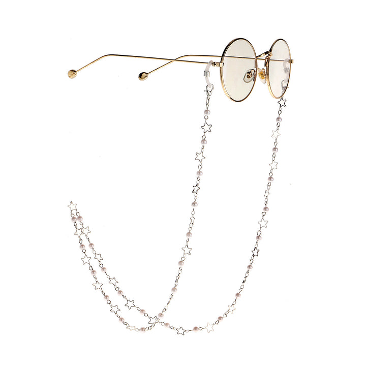 Pearl and Metal Eyewear Holder Chain Stornfield