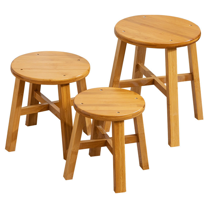 Ottoman Made of Natural Bamboo With Stable Construction Stornfield