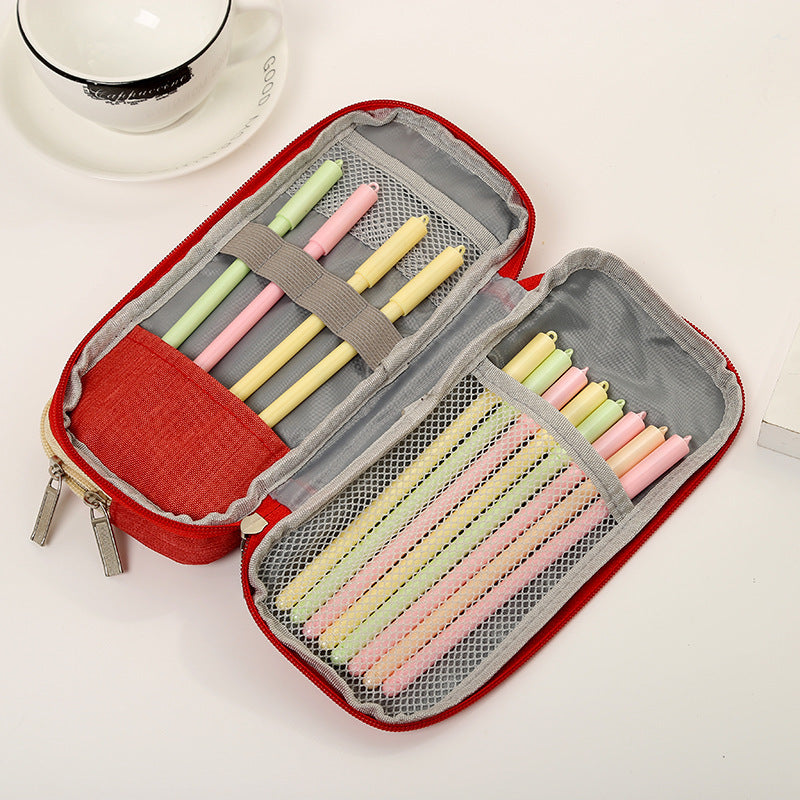 Premium Denim Zippered Pencil Case