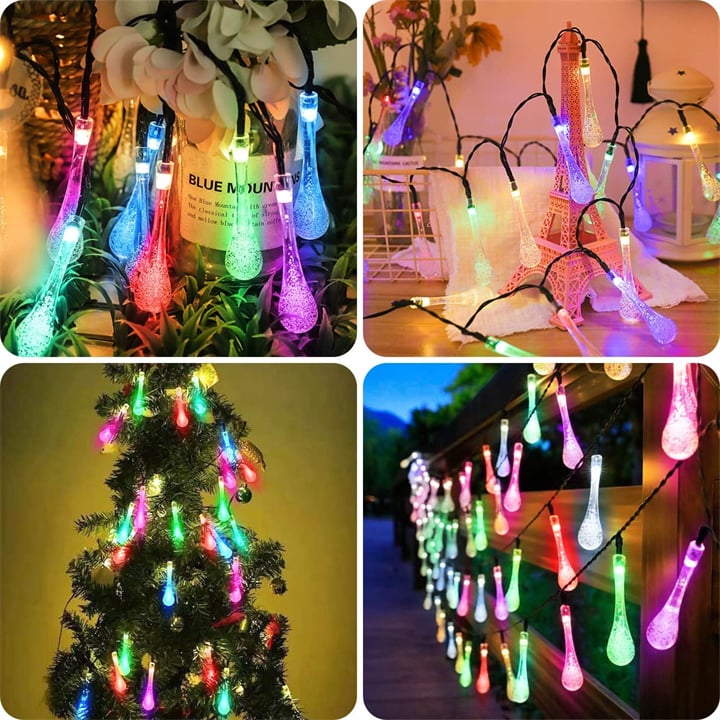 8 Modes Water Drop Solar Lights | Stornfield