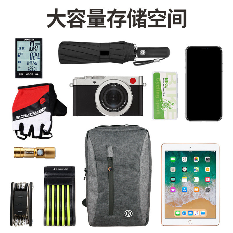 waterproof handlebar commuter bag with quick-attach straps and vertical zip pocket Stornfield