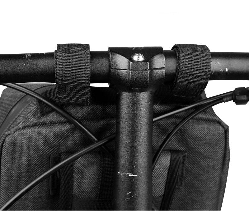 waterproof handlebar commuter bag with quick-attach straps and vertical zip pocket Stornfield