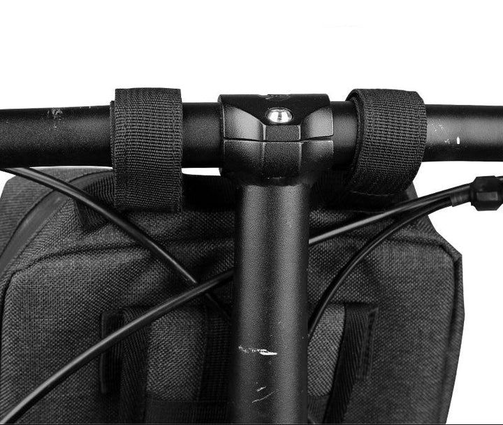 waterproof handlebar commuter bag with quick-attach straps and vertical zip pocket Stornfield