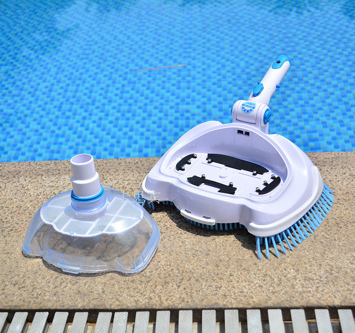 Automatic suction pool cleaner with rotating brush heads and clear debris chamber Stornfield