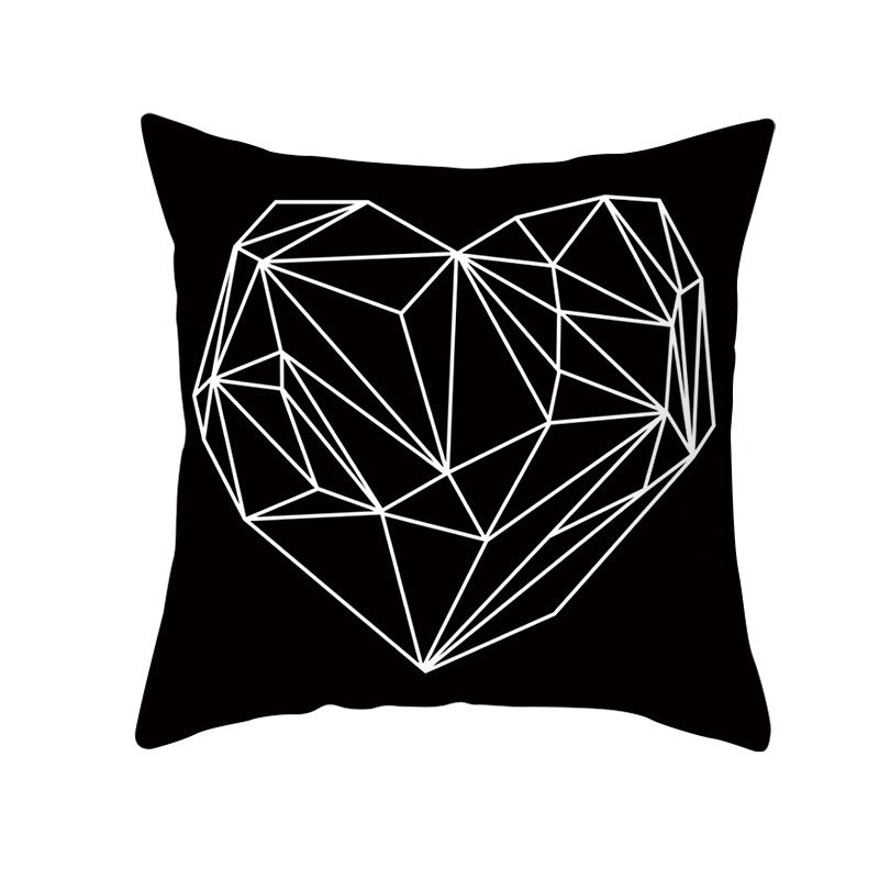Multilingual Love Typography Decorative Square Pillow Cover with Hidden Zipper